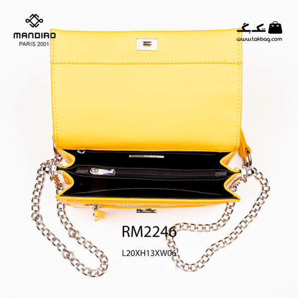 کیف رودوشی زنانه کد RM-2246 برند ماندیرو رنگ زرد از بالا( mandiro RM-2246 )
