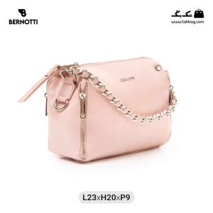 کیف رودوشی زنانه کد TB-6220 برند برنوتی رنگ صورتی از جلو ( Bernotti tb-6220 )