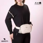 کیف رودوشی کمری زنانه کد TB-6260 برند برنوتی رنگ کمل با مدل ( Bernotti tb-6260 )