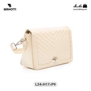 کیف رودوشی زنانه کد TB-6275 برند برنوتی رنگ بژ از جلو ( Bernotti tb-6275 )