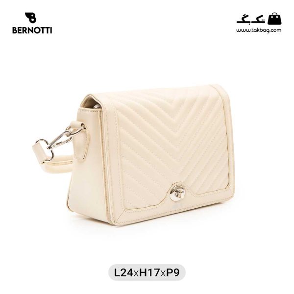 کیف رودوشی زنانه کد TB-6275 برند برنوتی رنگ بژ از جلو ( Bernotti tb-6275 )
