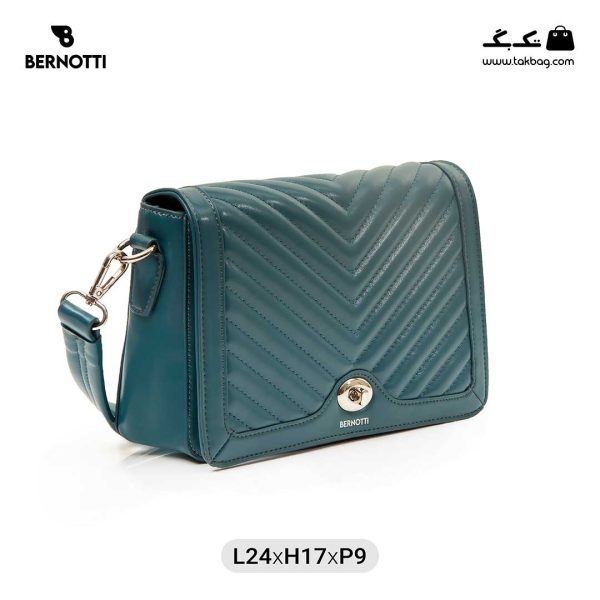 کیف رودوشی زنانه کد TB-6275 برند برنوتی رنگ آبی از جلو ( Bernotti tb-6275 )