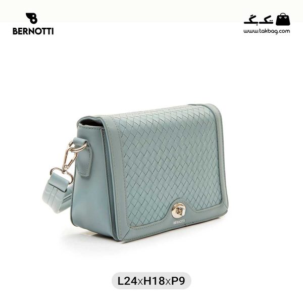 کیف رودوشی زنانه کد TB-6280 برند برنوتی رنگ آبی از جلو ( Bernotti tb-6280 )