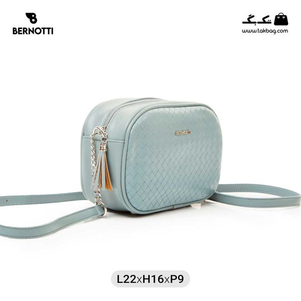 کیف رودوشی زنانه کد TB-6290 برند برنوتی رنگ آبی از جلو ( Bernotti tb-6290 )