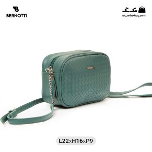 کیف رودوشی زنانه کد TB-6290 برند برنوتی رنگ سبز از جلو ( Bernotti tb-6290 )