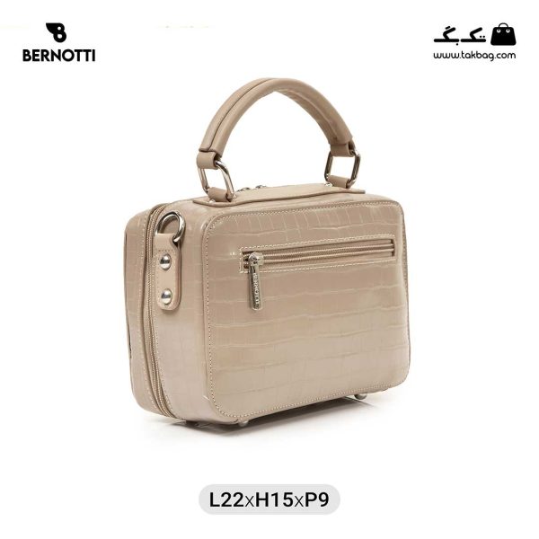 کیف رودوشی زنانه کد TB-6305 برند برنوتی رنگ کمل از پشت ( Bernotti tb-6305 )