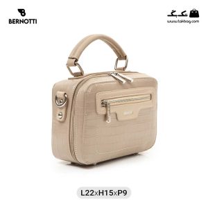 کیف رودوشی زنانه کد TB-6305 برند برنوتی رنگ کمل از جلو ( Bernotti tb-6305 )