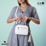 کیف رودوشی زنانه کد TB-6305 برند برنوتی رنگ سفید با مدل ( Bernotti tb-6305 )