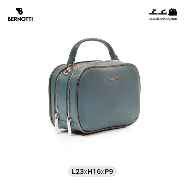 کیف رودوشی زنانه کد TB-6340 برند برنوتی رنگ آبی از جلو ( Bernotti tb-6340 )