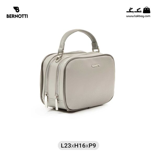 کیف رودوشی زنانه کد TB-6340 برند برنوتی رنگ طوسی از جلو ( Bernotti tb-6340 )