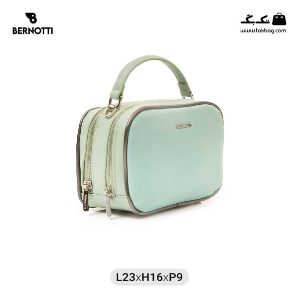 کیف رودوشی زنانه کد TB-6340 برند برنوتی رنگ سبز از جلو ( Bernotti tb-6340 )