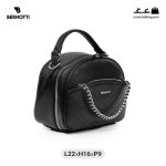 کیف رودوشی زنانه کد TB-6386 برند برنوتی رنگ مشکی از جلو ( Bernotti tb-6386 )