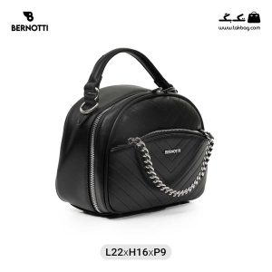 کیف رودوشی زنانه کد TB-6386 برند برنوتی رنگ مشکی از جلو ( Bernotti tb-6386 )