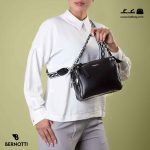 کیف رودوشی زنانه کد TB-6220 برند برنوتی رنگ مشکی با مدل ( Bernotti tb-6220 )
