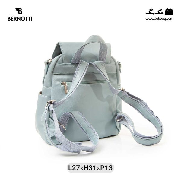 کوله پشتی زنانه کد TB-6250 برند برنوتی رنگ آبی از پشت ( Bernotti tb-6250 )
