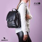 کوله پشتی زنانه کد TB-6255 برند برنوتی رنگ مشکی با مدل ( Bernotti tb-6255 )