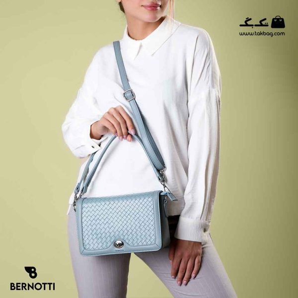 کیف رودوشی زنانه کد TB-6280 برند برنوتی رنگ آبی با مدل ( Bernotti tb-6280 )