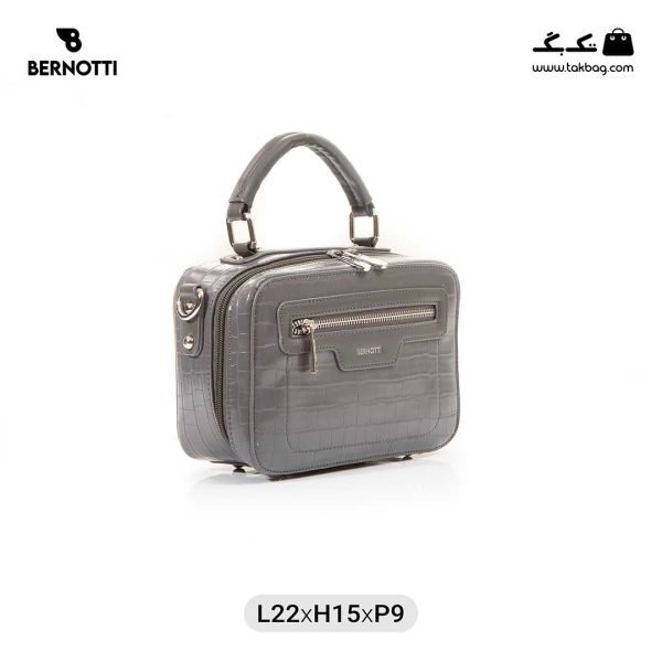 کیف رودوشی زنانه کد TB-6305 برند برنوتی رنگ طوسی از جلو ( Bernotti tb-6305 )