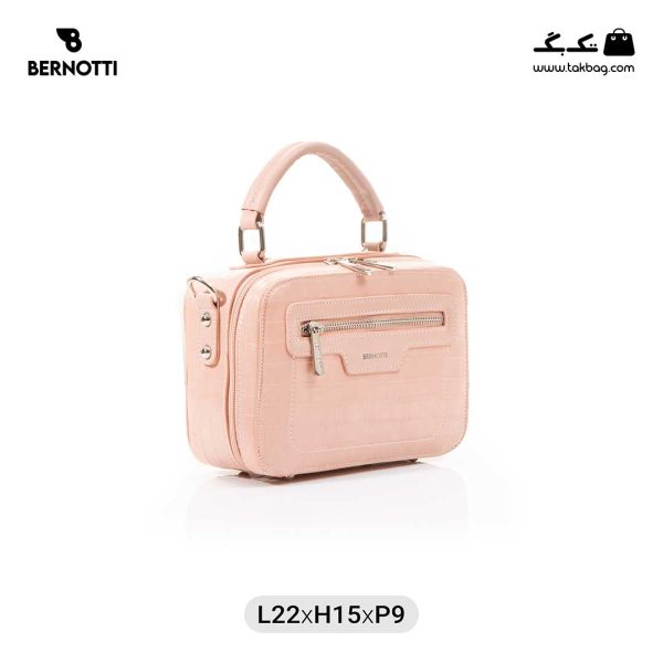 کیف رودوشی زنانه کد TB-6305 برند برنوتی رنگ صورتی از جلو ( Bernotti tb-6305 )