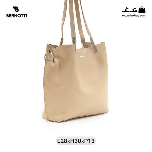 کیف رودوشی زنانه کد TB-6350 برند برنوتی رنگ کمل از جلو ( Bernotti tb-6350 )