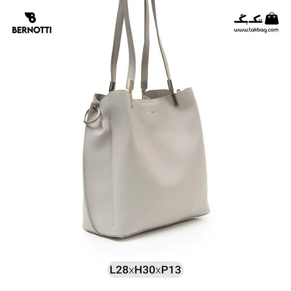 کیف رودوشی زنانه کد TB-6350 برند برنوتی رنگ طوسی از جلو ( Bernotti tb-6350 )