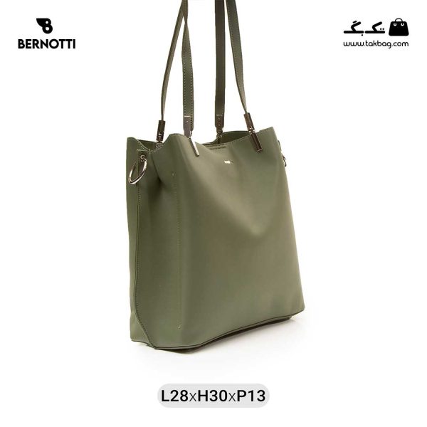 کیف رودوشی زنانه کد TB-6350 برند برنوتی رنگ سبز از جلو ( Bernotti tb-6350 )