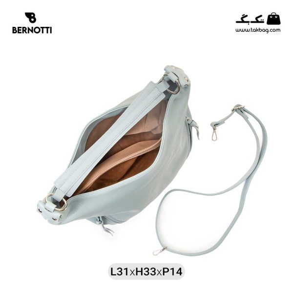 کیف رودوشی زنانه کد TB-6370 برند برنوتی رنگ آبی از بالا ( Bernotti tb-6370 )