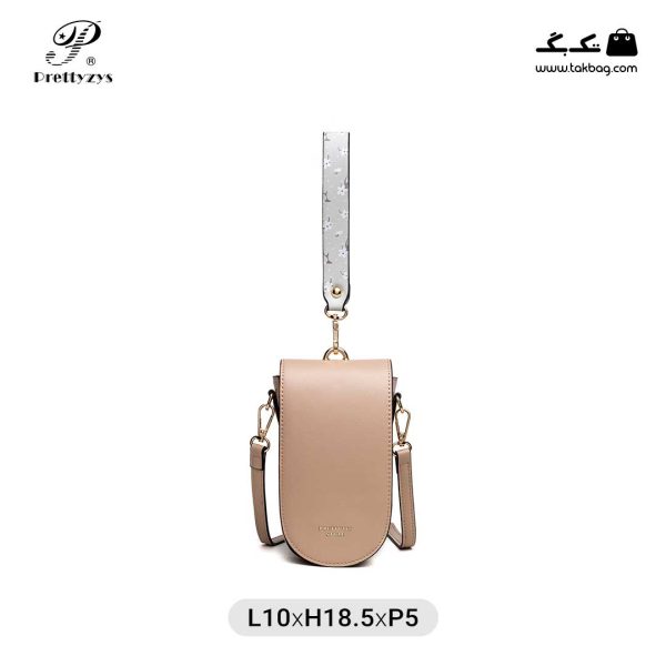 کیف رودوشی زنانه کد prettyzys L060 برند پرتی رنگ کرم اپریکات ( prettyzys L060 )