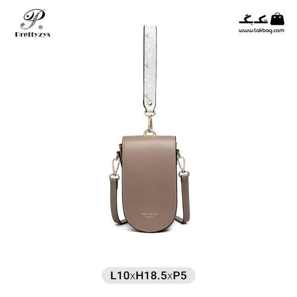 کیف رودوشی زنانه کد prettyzys L060 برند پرتی رنگ قهوه ای ( prettyzys L060 )