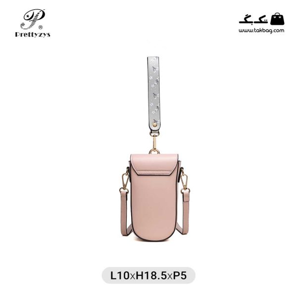 کیف رودوشی زنانه کد prettyzys L060 برند پرتی رنگ صورتی از پشت ( prettyzys L060 )