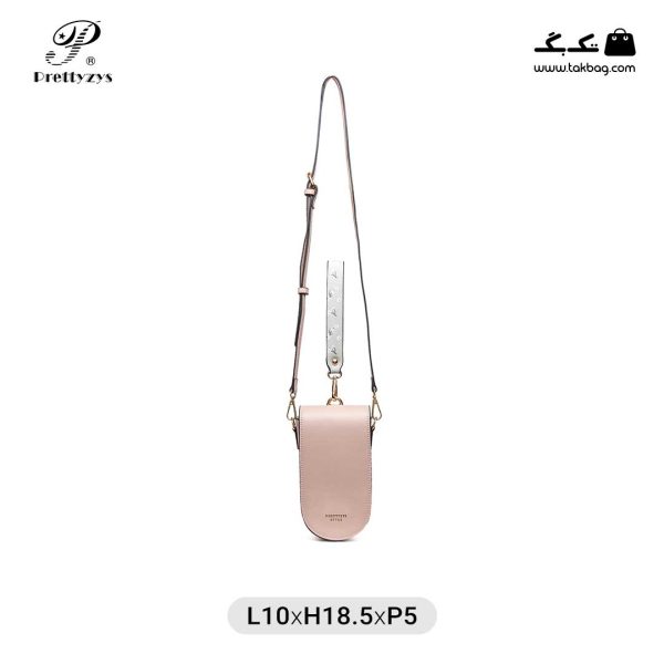 کیف رودوشی زنانه کد prettyzys L060 برند پرتی رنگ صورتی از جلو ( prettyzys L060 )