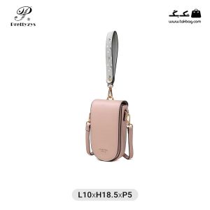 کیف رودوشی زنانه کد prettyzys L060 برند پرتی رنگ صورتی از جلو ( prettyzys L060 )