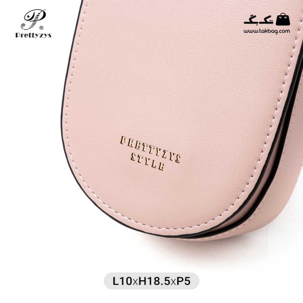 کیف رودوشی زنانه کد prettyzys L060 برند پرتی رنگ صورتی از جلو ( prettyzys L060 )