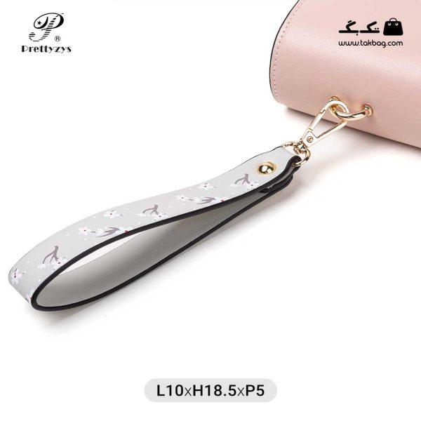 کیف رودوشی زنانه کد prettyzys L060 برند پرتی رنگ صورتی از جلو ( prettyzys L060 )