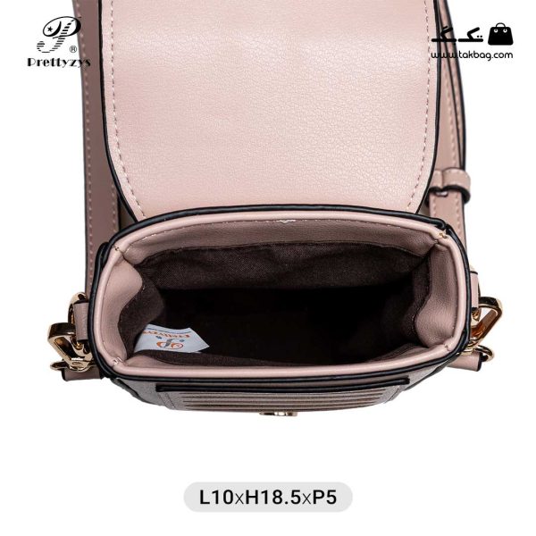 کیف رودوشی زنانه کد prettyzys L060 برند پرتی رنگ صورتی از بالا ( prettyzys L060 )