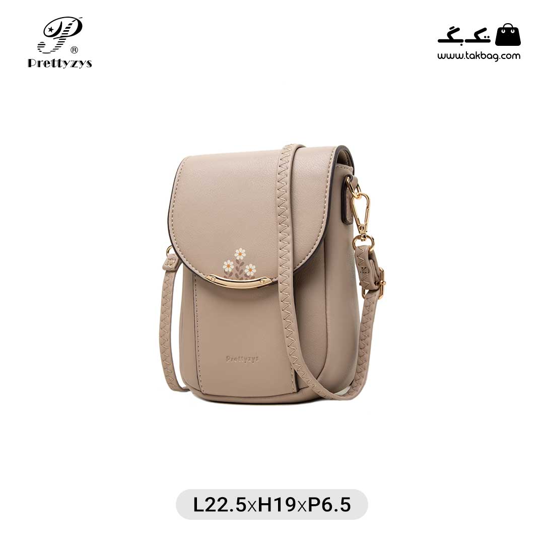 Prettyzys-L146-(apricot-color-front3) کیف رودوشی زنانه کد L146 برند پرتی(prettyzys) - Image 1