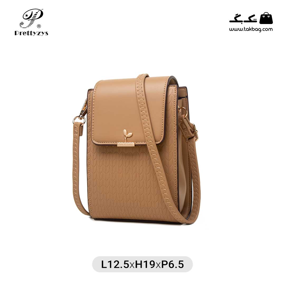 Prettyzys-L180-(yellow-color-front3) کیف رودوشی زنانه کد L180 برند پرتی(prettyzys) - Image 1