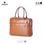 کیف اداری کد TB-6422 برند برنوتی رنگ قهوه ای از جلو محصول ( Bernotti tb-6422 )