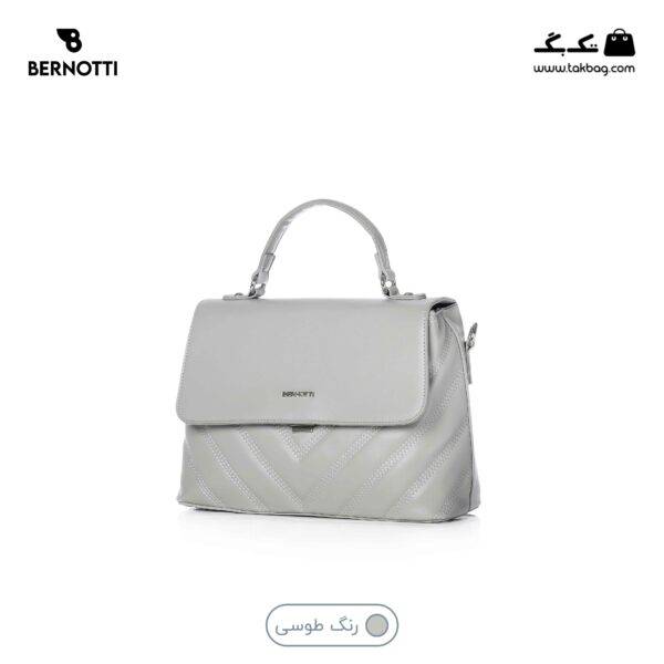 کیف دوشی کد TB-6425 برند برنوتی رنگ طوسی از جلو محصول ( Bernotti tb-6425 )