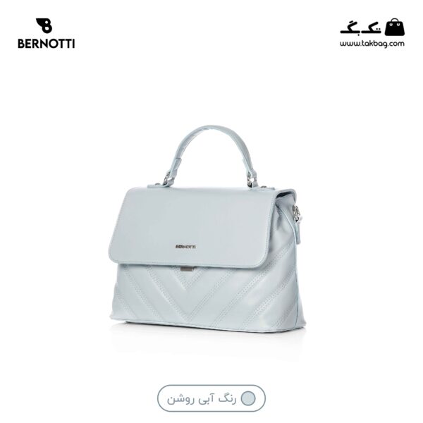 کیف دوشی کد TB-6425 برند برنوتی رنگ آبی روشن از جلو محصول ( Bernotti tb-6425 )