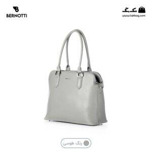 کیف دوشی کد TB-6419 برند برنوتی رنگ طوسی از جلو محصول ( Bernotti tb-6419 )