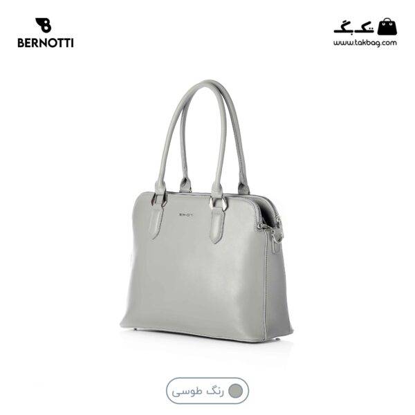 کیف دوشی کد TB-6419 برند برنوتی رنگ طوسی از جلو محصول ( Bernotti tb-6419 )