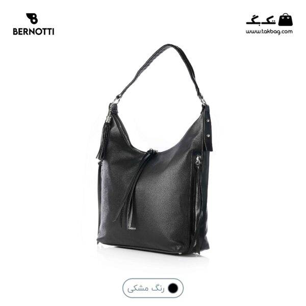کیف رودوشی کد TB-6421 برند برنوتی رنگ مشکی از جلو محصول ( Bernotti tb-6421 )