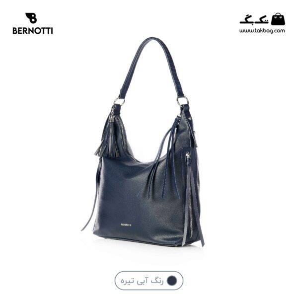 کیف رودوشی زنانه کد TB-6421 برند برنوتی رنگ آبی تیره از جلو محصول( Bernotti tb-6421 )
