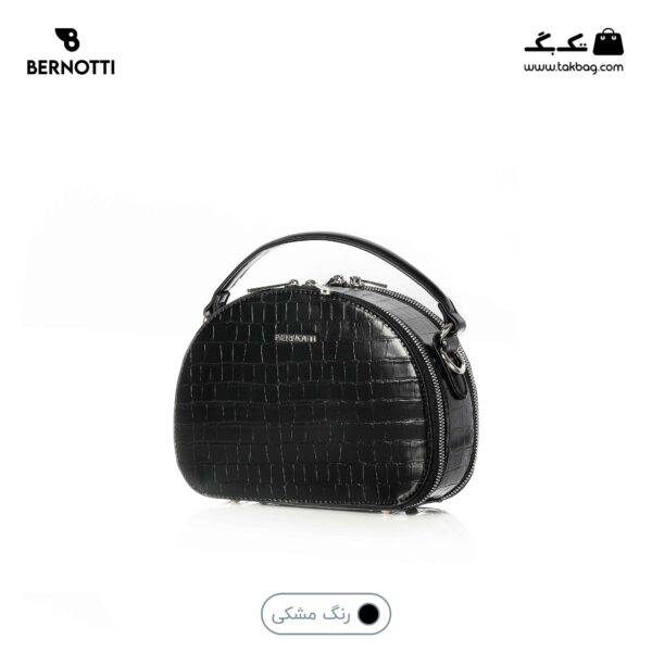 کیف کراس بادی کد TB-6417 برند برنوتی رنگ مشکی از جلو محصول( Bernotti tb-6417 )