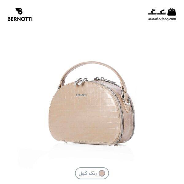 کیف کراس بادی کد TB-6417 برند برنوتی رنگ کرم از جلو محصول( Bernotti tb-6417 )