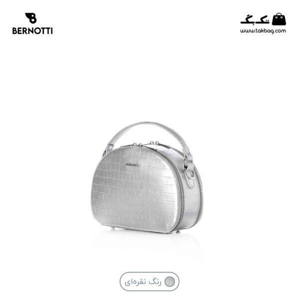 کیف کراس بادی کد TB-6417 برند برنوتی رنگ نقره ای از جلو محصول( Bernotti tb-6417 )