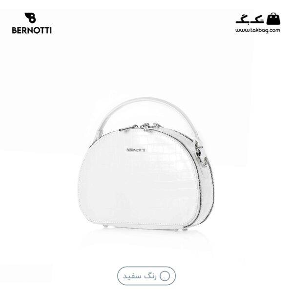 کیف کراس بادی کد TB-6417 برند برنوتی رنگ سفید از جلو محصول( Bernotti tb-6417 )