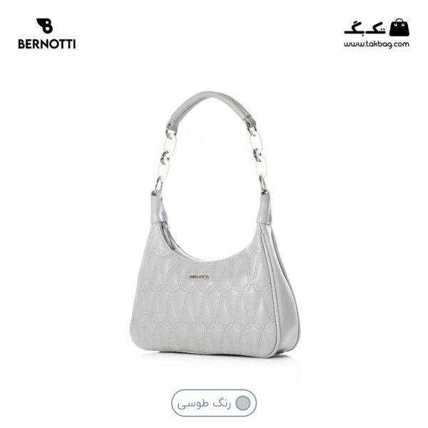 کیف دوشی کد TB-6418 برند برنوتی رنگ طوسی از جلو محصول ( Bernotti tb-6418 )