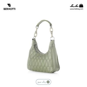 کیف دوشی کد TB-6418 برند برنوتی رنگ سبز از جلو محصول ( Bernotti tb-6418 )